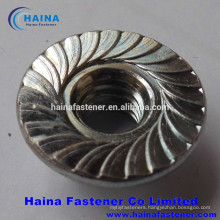 Stainless steel flange nut with serrated